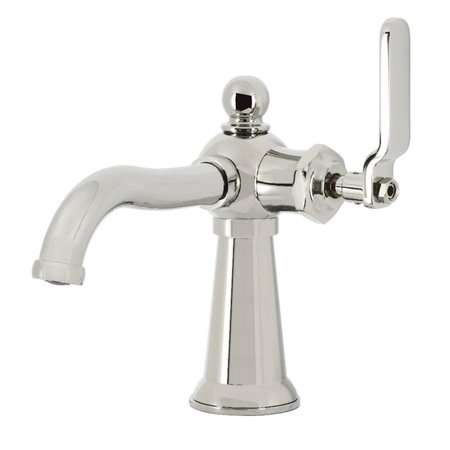 KINGSTON BRASS Single-Handle Bathroom Faucet with Push Pop-Up, Polished Nickel KS3546KL